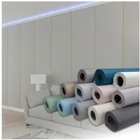 Hexim Isoliertapete, (selbstklebende Isoliertapete 1,82 m² Wandisolierung 280x65cm schalldämmend 4mm dekorativ 2in1 Tapete Dämmung Isoliereffekt (1 Rolle Nebelgrau, hellgrau Zementstruktur)