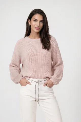monari - Basic Strickpullover rosewater - Gr. - 38