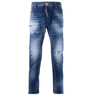 Dsquared2 Tidy Biker Jeans Im Zerrissenen Stil, Blaue Jeanshose