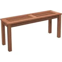 COSTWAY Gartenbank (1-St), wetterfest, 2-Sitzer Massivholz, ohne Rückenlehne, 100cm