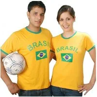 BRUBAKER T-Shirt Brasilien - Retro Unisex Fan Shirt für Herren und Damen (1-tlg) Trikot