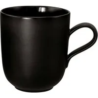 Seltmann Weiden Becher Liberty - Velvet Black, 1-tlg., Porzellan, Becher mit Henkel 0,40 l