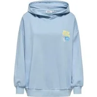 ONLY Sweatshirt ONLELO L/S PRINT HOOD BOX SWT Baumwollmischung, regular fit