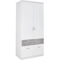 rauch Kleiderschrank Kleiderschrank Schrank Garderobe deckenhoher Schrank BREMEN (optional mit Spiegel, Breiten: 91/136/181 cm, Höhe: 199 cm) in vielen Farbvariationen, inkl. Kranzblende MADE IN GERMANY