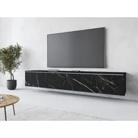 Home affaire Lowboard LOWBOARD VERA, wahlweise mit oder ohne Beleuchtung, Modernes griffloses TV-Board, 180 cm TV-Schrank, stehend und hängend