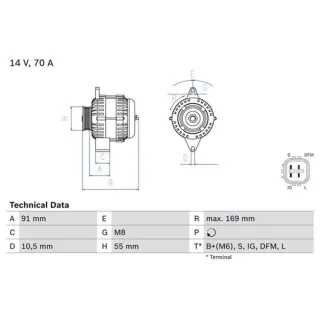 Bosch Lichtmaschine Nissan Pixo Suzuki Alto