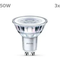 Philips Hue LED-Leuchtmittel LED classic Lampe 50W GU10 warmweiß 355lm 3er Pack, GU10