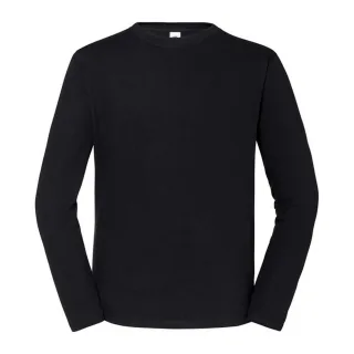 Fruit of the Loom Herren Iconic 195 Premium Ringspun Baumwolle Langarm T-Shirt (Schwarz)