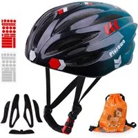 Alsterwell Kinderhelm Kinder Fahrradhelm, Verstellbarer Kinnriemen, 3D DIY & Reflektierende Aufkleber, Sporthelm für Roller & Inlineskates