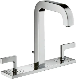Hansgrohe 3-Loch Waschtischarmatur Axor Citterio chrom m.Platte u.Hebelgriffen, 39136000 39136000