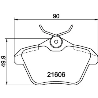 Hella Bremsbel?ge hinten Alfa Romeo 156 164 166 Lancia Kappa