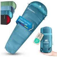 Nordmut Mumienschlafsack Sommerschlafsack Ultraleicht mit kleinem Packmaß [900g]