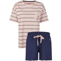 By Louise Shorty Sleep Chic (Set, 2 tlg., 2-teilig) Damen Pyjama kurz Shorty Kurzarm Baumwolle