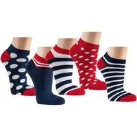 TippTexx 24 Sneakersocken 6 Paar Damen Sneakersocken viele Motive kurze Socken für den Sommer (6 Paar) hochwertige gekämmte Baumwolle, handgekettelt
