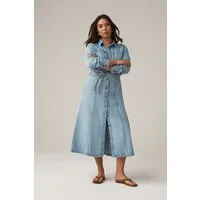 Next Midikleid Midi-Hemdkleid aus Denim für die vollere Brust (1-tlg)