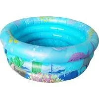 Babyplanschbecken mit aufblasbarem Boden, 70 cm Durchmesser, Badespielzeug