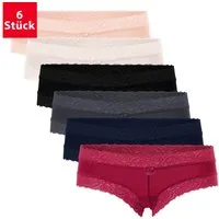 celodoro Panty Damen Hipster Panty mit Spitze (6er Pack) Dessous Slips