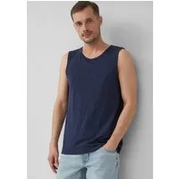 s.Oliver Muskelshirt T-Shirt Baumwoll-Tanktop mit Flammgarnstruktur