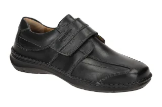 Josef Seibel Herrenschuhe 44902 Schwarz Bequeme Slipper Klettverschluss