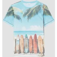 s.Oliver Kurzarmshirt T-Shirt T-Shirt mit All-over-Print