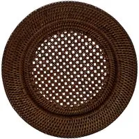 fiolini Platzteller Rattan Rund Ø 32 cm, Rattanteller / Dekoteller