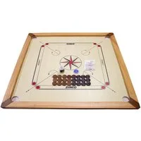 GICO Spielesammlung Carrom Board Synco Turnier 74x74 cm Komplettset mit Tasche 2983