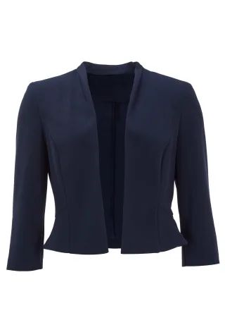 SWING - Taillierte Jacke aus Jersey Crêpe navy - Gr. - 46