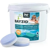 Höfer Chemie GmbH Poolpflege 5 kg BAYZID® 2-Phasen-Multitabs 200g 6in1, Rundum-Schutz für Pools
