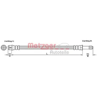 Metzger Bremsschlauch vorne Mercedes Viano Vito 4110275
