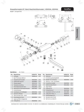 Ideal Standard Temperaturgriff Thermit , A963226AA, A963226AA Chrom A963226AA