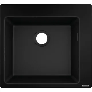 hansgrohe Einbauspüle 43312170 560 x 510 mm, 1 Hauptbecken, Hahnloch vordefiniert, graphitschwarz