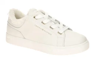 Tommy Hilfiger Damen Sneaker FW08824 YBL ecru Warmfutter Gummisohle