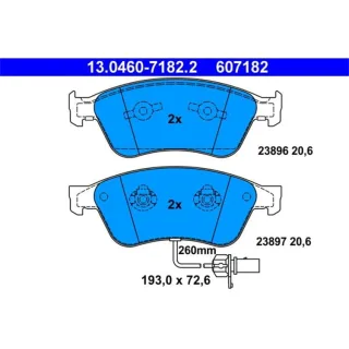 ATE Bremsbel?ge vorne Audi A6 A8 VW Phaeton