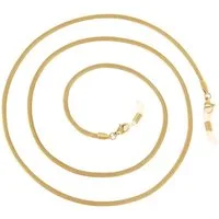 Made by Nami Brillenkette Brillenkette Damen Modern Brillenband Herren Schlangen Design, Gold, 70cm