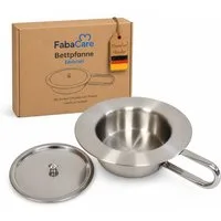FabaCare Toilettensitzerhöhung Bettpfanne Edelstahl Steckbecken FabaCare Nachttopf sehr robust