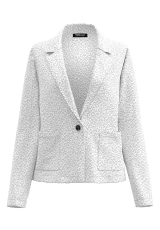 FRANK WALDER - Leichtjacke LOVELY SOFT TONES mit aufgesetzten Taschen kiesel/ecru - Gr. - 38