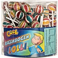 COOL Süßigkeit, Cool Regenbogen Lolli Dose bunte Lollis für fruchtigen Spaß 840g