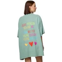 Worldclassca T-Shirt Worldclassca Oversized Print You Matter T-Shirt lang Tee