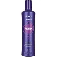 Fanola Silbershampoo No Yellow Anti-Gelbstich-Shampoo 350 ml, Professionelles Silbershampoo für blondes & graues Haar