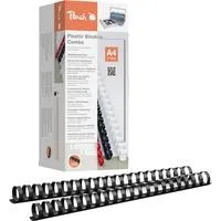 Plastikbinderücken 22mm A4 schwarz, 50 Stück