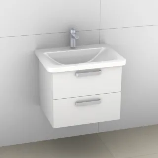 Artiqua 412 Waschtischunterschrank für Tonic II K0878 Weiß Hochglanz, 412-WU2L-I49-7016-68 412-WU2L-I49-7016-68
