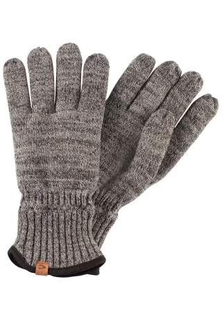 camel active - Strickhandschuhe mit warmen Futter cold grey melange - Gr. - M