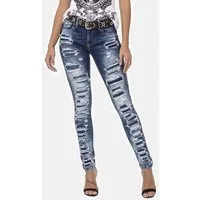 Cipo & Baxx 5-Pocket-Jeans Jeans mit coolen Destroyed-Elementen, WD479
