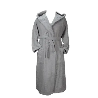 ARTG - "Robezz" Morgenmantel für Herren/Damen Unisex, Baumwolle aus biologischem Anbau (Grau)