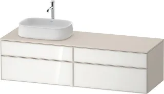 Duravit Zencha Konsolenwaschtischunterbau wandhängend Weiß & Taupe n/a & Supermatt 1600x550x442 mm - ZE4824L64830000