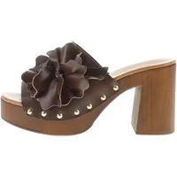 Everybody MARCELLA - Retro Plateau-Pantolette mit Lederblume Pantolette