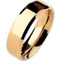 Taffstyle Fingerring Herren & Damen Ring Edelstahl Roségold Größe 55 (17.5) Breit 6mm (Trauring Hochzeitsring), Herrenring Damenring Freundschaftsring Paarring Partnerring Ehering