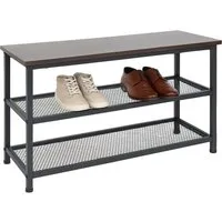 relaxdays Schuhregal für 6 Paar Schuhe, 1-tlg., dunkelbraun