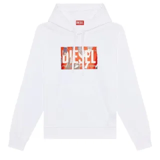 Diesel - Kapuzenpullover für Herren, Logo (Weiß)