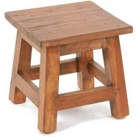 DESIGN DELIGHTS Hocker Fusshocker PALO, 27x26cm (HxB), rustikaler Holzhocker Massivhocker